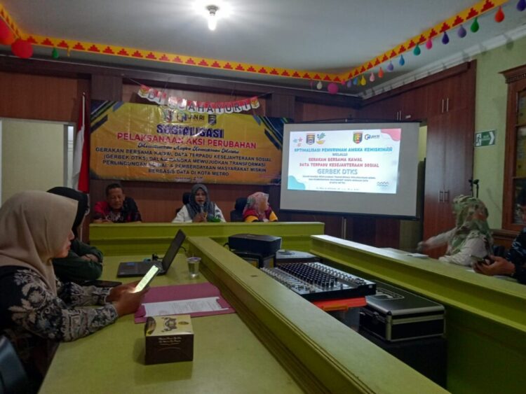 Dinsos Metro Luncurkan Program Gerbek DTKS