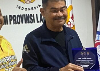 DPRD Sumsel melakukan studi banding dengan KONI Provinsi Lampung, Jumat, 30 Agustus 2024. (Lampost.co/Andre Prasetyo Nugroho)