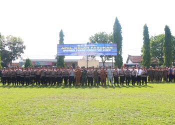 apel gelar pasukan polres lamtim