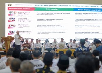 Menko Pangan Zulkifli Hasan yang juga Ketua Satuan Tugas Percepatan Pembentukan Kopdes/Kel Merah Putih, pada Acara Peluncuran dan Dialog Percepatan Pembentukan Koperasi Desa/Kelurahan Merah Putih Provinsi Lampung, di Gedung Graha Adora, Pesawaran, Rabu (28/5/2025). Dok ADPIM Pemprov Lampung