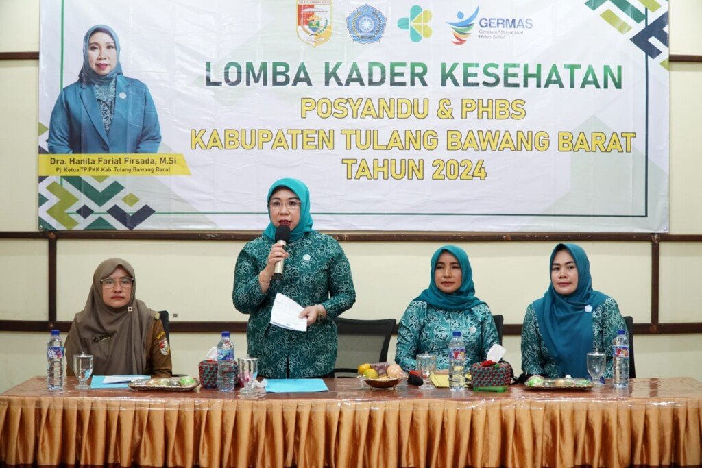 Seleksi Kader Terbaik, Hanita Farial Firsada Buka Lomba Kader Kesehatan Posyandu dan PHBS Tubaba
