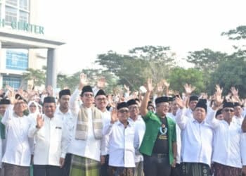 Apel Serentak Hari Santri di Lampung Diikuti 150 Ribu Santri
