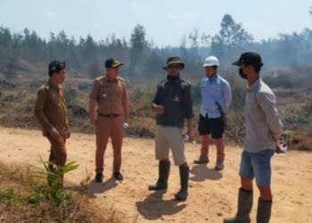 Pemkab Tulangbawang Atensi Kebakaran Lahan Plasma di Wiratama