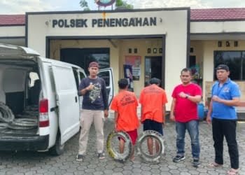 Polsek Penengahan Tangkap Pencuri Besi