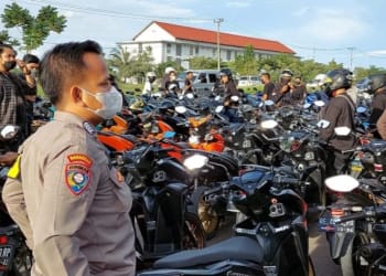 Kerumunan Klub Motor di Depan Itera Dibubarkan