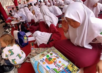 Lomba Mewarnai dan Lomba Rangking 1 Alfamart-SGM Meriahkan Kota Bandar Lampung