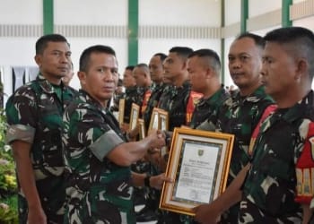 Prajurit Kodim 0426 Tulangbawang Terima Penghargaan dari Pangdam ll/Sriwijaya