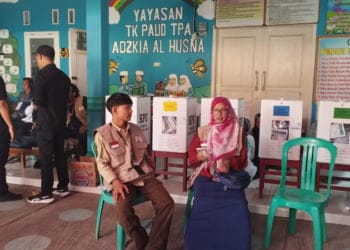 Pemungutan Suara di TPS 19 Way Kandis Bandar Lampung Disetop