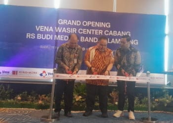 Grand Opening Vena Wasir Center Cabang RS Budi Medika Bandar Lampung, Hotel Santika Bandar Lampung, Sabtu, 17 Februari 2024. (Foto:Lampost.co/Ihwana Haulan)