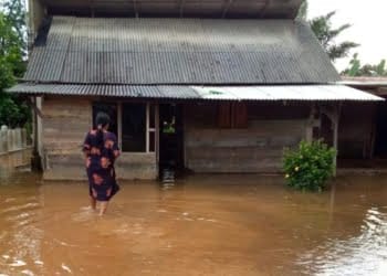 Pemkab Lamteng Segera Tangani Penyebab Banjir di Kampung Cabang