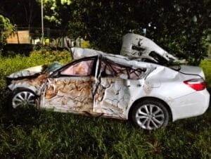 Sedan Seruduk Motor di Kedaton Sebabkan 1 Tewas dan 4 Luka    
