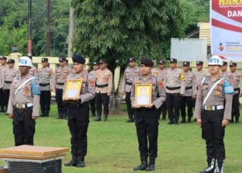 Upacara Hari Kesadaran Nasional Tahun 2024, Polres Way Kanan PTDH Dua Personel Polri. Dok. Polres Way Kanan