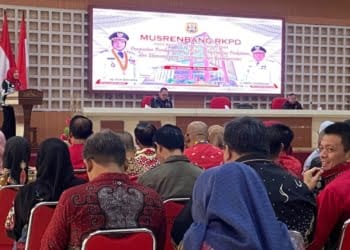 Pelaksanaan Musrenbang Bandar Lampung di Aula Semergou, Jumat, 22 Maret 2024. (Foto: Lampost.co/Andre Prasetyo Nugroho)