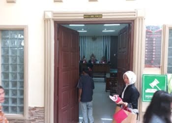 Suasana ruang sidang di PN Tanjungkarang, Rabu, 27 Maret 2024.