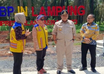 Gubernur Tinjau Perbaikan Jalan Inpres di Mesuji