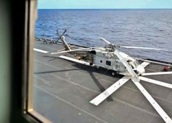 Ilustrasi: Helikopter pasukan bela diri Jepang (Richard A. Brooks/AFP)