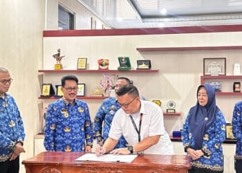 Pemkab Lamsel-Bank Lampung-BPJS Ketenagakerjaan Lanjutkan Kerja Sama