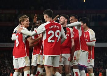 The Gunners menang telak 5-0