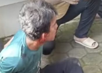 Pelaku FD penggelapan motor mendapat amukan oleh warga. Dok/warga