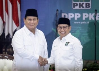 Pertemuan Ketua Umum Gerindra Prabowo Subianto dengan Ketua Umum PKB Muhaimin Iskandar(AFP)