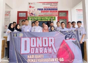 Peringati HBP Ke-60, Rutan Kelas II B Sukadana Gelar Donor Darah