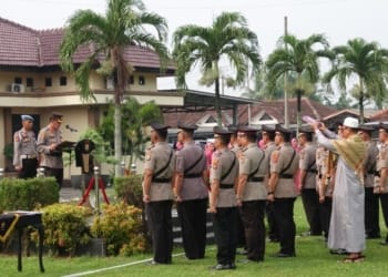 Pelantikan Para Kapolsek Jajaran Dipimpin Kapolres Lamteng