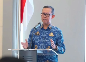 Sekretaris Daerah Provinsi Lampung Fahrizal Darminto saat memberi sambutan dalam kegiatan perencanaan tata ruang wilayah. ANTARA/HO-Pemprov Lampung.