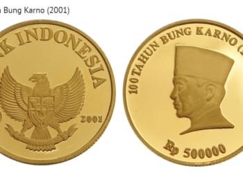 Uang koin Indonesia mengandung emas