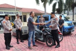 Polres Pringsewu Kembalikan 3 Kendaraan Hasil Kejahatan ke Pemiliknya