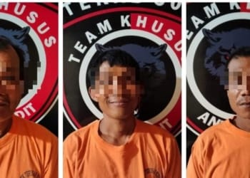 tiga pria Pesta Sabu