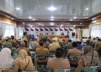 Pemkab Lampung Barat membahas upaya penanganan kasus stunting, Senin, 3 Juni 2024. Lampost.co/Eliyah