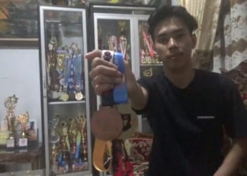 Dicky Maulana, atlet tenis meja asal Metro yang lolos dan terpilih sebagai kontingen PON Lampung. Lampost.co/Bambang Pamungkas