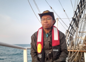 Dosen Sejarah UIN Lampung, Abd Rahman Hamid saat mengikuti Program Muhibah Budaya Jalur Rempah (MBJR) Tahun 2024. (Foto: Lampost.co/Triyadi Isworo)