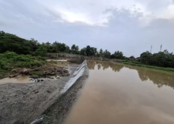 Ilustrasi aliran air yang ada di Bendung Agroguruh yang mengairi berbagai daerah pertanian dan daerah irigasi di berbagai daerah. Dok/Antara