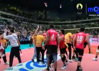 Jakarta Bhayangkara Presisi meraih gelar juara Proliga 2024 sektor putra usai mengalahkan Jakarta LavAni Allo Bank Electric dengan skor 3-1 pada laga final. Tangkapan layar Moji TV