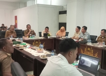 Gedung eks Ramaya Kotabumi. Rapat mengenai MPP Kotabumi pascapenyerahan dari Group Ramayana Toserba itu. Lampost.co/Fajar Nofitra