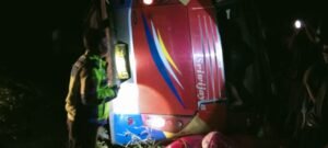 Bus Sriwijaya Kecelakaan Tunggal di Tanjakan Tebing Jabung