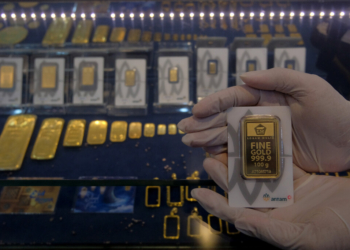 Harga jual kembali emas hari ini. Ilustrasi emas antam batangan