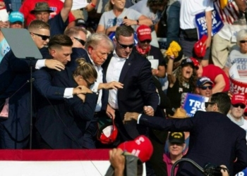 Donald Trump holds an election rally