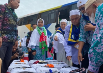 Jadwal pelunasan bipih jemaah haji Lampung. Ilustrasi jemaah haji.