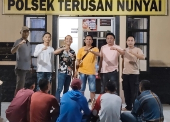 Lima Pelaku Asyik Berjudi Dibekuk di Lamteng