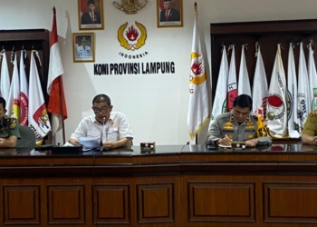 Rapat koordinasi KONI Lampung, Selasa, 16 Juli 2024. Lampost.co/Andre Prasetyo Nugroho.