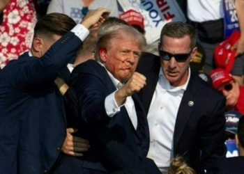 Donald Trump holds an election rally