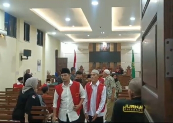 Sidang berlangsung di Pengadilan Negeri Tanjungkarang. (Foto: Lampost.co/Salda Andala)