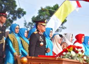 Kapolda Lampung serukan semangat gotong royong kemerdekaan di HUT ke-79 RI. Dok/Antara