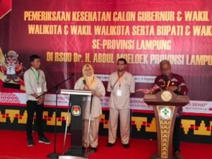 Empat Paslon Kada Sudah Lakukan Tes Kesehatan di RSUD Abdul Moeloek