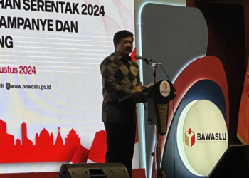 Menteri Koordinator Bidang Politik, Hukum, dan Keamanan Hadi Tjahjanto ketika memberi sambutan dalam acara peluncuran "Pemetaan Kerawanan Pemilihan Serentak 2024" di Jakarta, Senin (26/8/2024). ANTARA/Putu Indah Savitri