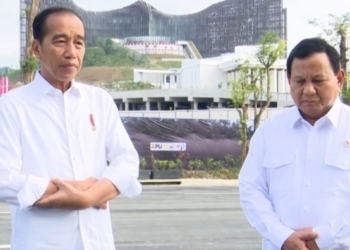 Presiden Joko Widodo bersama Presiden Terpilih Prabowo Subianto di Ibu Kota Nusantara, Kalimantan Timur. Dok Instagram Jokowi