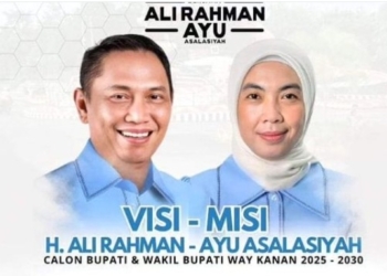 Ali Rahman - Ayu Asalasiyah pasangan Calon Bupati dan Wakil Bupati Kabupaten Way Kanan. Dok