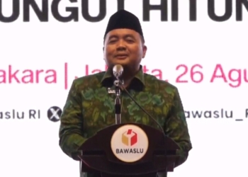 Ketua KPU RI Mochammad Afifuddin saat peluncuran Pemetaan Kerawanan Pemilihan Serentak 2024 di Jakarta, Senin, 26 Agustus 2024. Dok. Youtube Bawaslu